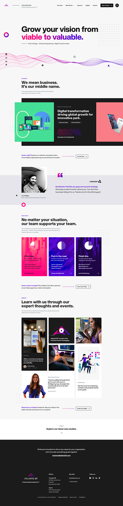 Digital Agency Home Page clean colorful desktop feed flat geometric geometry gradient gradient design homepage minimal modern off canvas photos projects simple videos