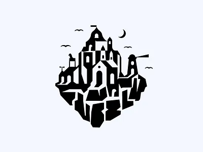 Castle v.4 belcdesign blcstudio castle design graphic print rocks vector illustration vectorart