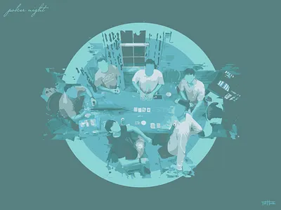 Poker Night cards game illustration night poker poker chips room table tournament vector weekend