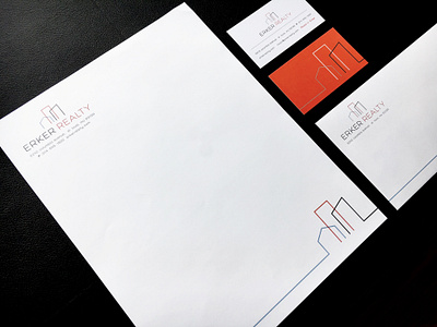 Erker Realty Branding branding businesscard bussines card design envelope design illustration letterhead logo real estate realestate typography vector