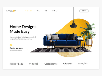 Spacejoy - Interior Design Landing Page UI architecture e comerce e commerce design ecommerce ecommerce design furniture furniture store furniture website interior design landing page landing page ui ui ui ux ui design uiux web design web ui web ui ux website webui