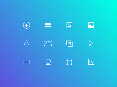 Design Tools Icon Set background borders color design design icons drop shadow gradient hover icon pack icons icons set illustration illustrator icons image layers minimal overlay ui ui ux vector