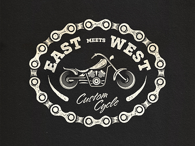 EMW | Logo Design brand custom logo design merch motorcycle rough vintage