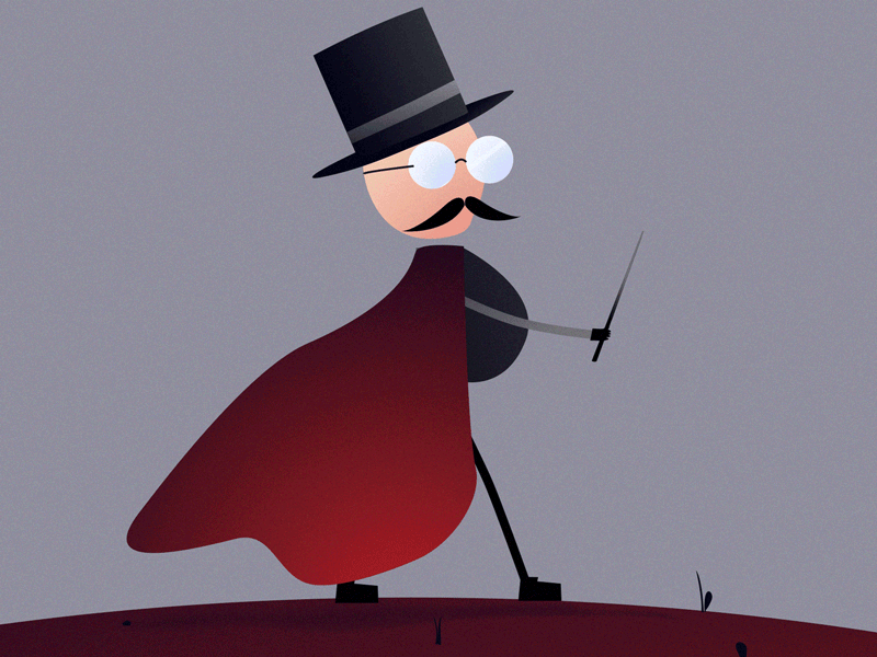 The Wizard Walk Cycle 2d 2d animation 2d art 2d character after effects animade animate animatedgif animation flower fun gif illustration loop motion motion design motiondesigners motiongraphics walkcycle wizard