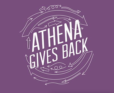 Athena Gives Back t-shirt design swag tshirt volunteering