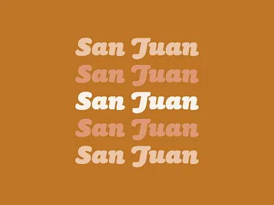 The beautiful, San Juan bold bold font clean colors design geometric graphic design letters repetition retro type typography