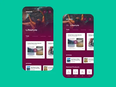patagonia lifestyle mobile app interface mobile mobile app patagonia ui ux