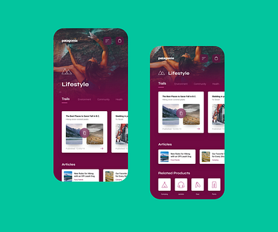 patagonia lifestyle mobile app interface mobile mobile app patagonia ui ux