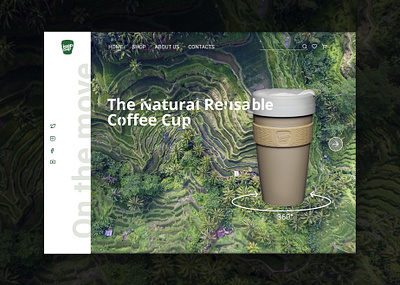 Keep cup coffee design ui ux web