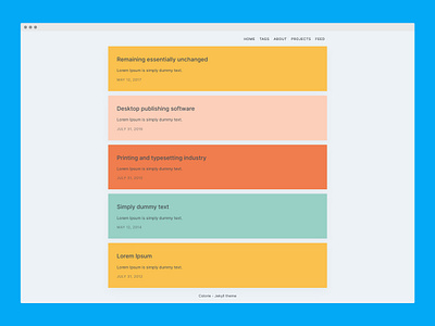 Colorie - Jekyll theme frontend jekyll minimal theme web development