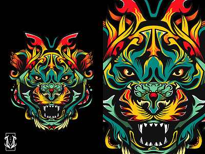 Rimau apparel artwork clothing illustration poster shirt t shirt design t shirt designer tees vector illustration