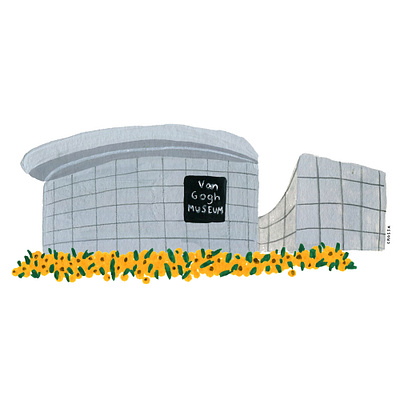 Van Gogh Museum amsterdam city design editorial illustration illustrator museum vangogh