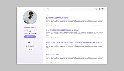 lucid user profile redesign #DailyUI #006 design ui ux