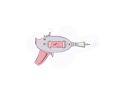 Pew Pew future gun illustration laser gun pew pew ray gun raygun space