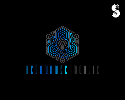 Resonance Module Logo cube logo module resonance sound sound waves vector