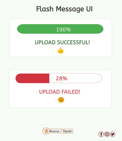 Flash Message UI - #DailyUI Challenge dailyui design ui uidesign uiux ux