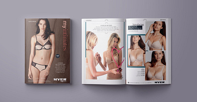 MYER Intimates Catalogue advertising layout design retouching