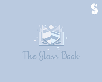 The Glass Book Logo book fantasy glass logo magical vector