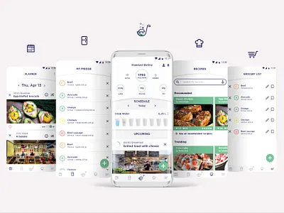 Cheflja — The Food Assistant app design icon minimal ui ux web website
