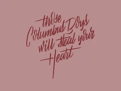 Columbus Boys design hand lettering lettering ohio script typography
