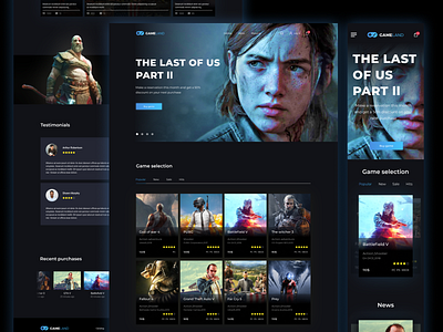 GameLand clean concept creative design game ui ux web web site design