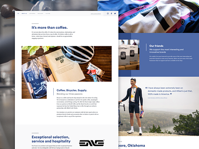 Unused concept -- Boxcar Coffee & Bicycles bicycles bike clean coffee landing marketing modern simple ui web