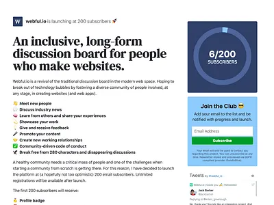Webful.io Pre-launch Landing Page