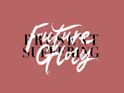 Romans 8:18 christian clean design font graphic design hand drawn illustration ipad lettering lettering art procreate script type art type design typography