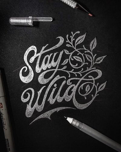 STAY WILD branding company brand logo company branding company logo handmade logo typeface typography vintage badge vintage font