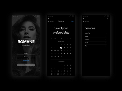 BOMANE APP l Beauty Spa App app design ui ux