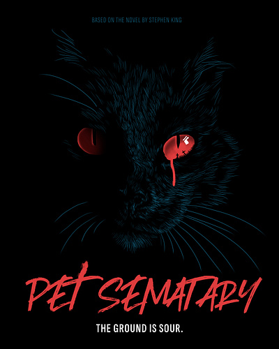 PetSematary V1 cat illustration pet sematary poster design skillshare