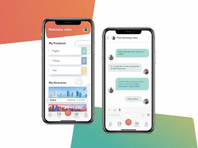 Travel Concierge App app chat design mobile app mobile app design mobile ui travel travel app ui ui design ux