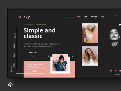 Fashion landing page ui design invision studios