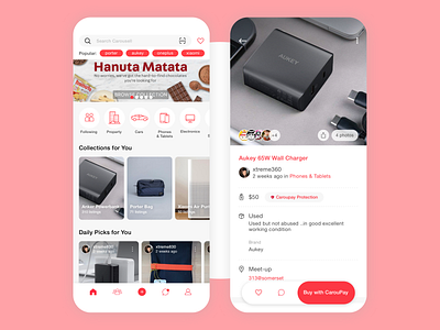 Carousell App Design app interface ios mobile ui ux