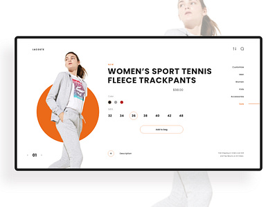 LACOSTE 02 branding design fashion fashion brand identity minimal typography ui ui design ux web web design landing page website