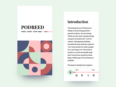 Audiobook Experience - Ui Exploration audio audio book app audio book ui audio player audio player app audiobook book book app
