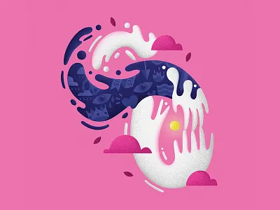 Membasuh character color deep design illustration indonesia love meaning pink song vector