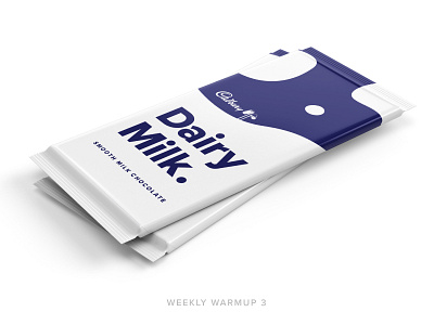 Dairy Milk - Wrapper Redesign chocolate chocolate packaging davidcollinpaul dribbble dribbbleweeklywarmup graphicdesign packagingdesign week3 weekly warm up weeklychallenge wrapper wrapperdesign