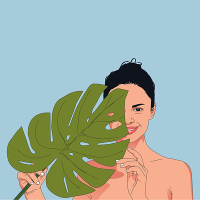 Woman holding a leaf of a palm tree creativeprocess dailyillustration digitalart digitalartwork flat design girl illustration illustration illustration agency illustration art illustration challenge illustration design illustrationdaily illustrations illustrator illustree plant illustration web illustration woman illustration womanfashion