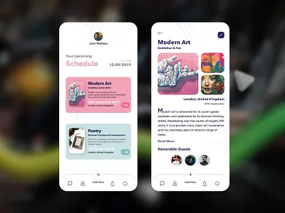 Schedule Manager App app concept appdesign art concept design conceptual contest design exploration fair program schedule app task list task management task manager todo app todo list ui uidesign userinterface ux