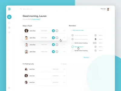 CRM Dashboard Light Mode Mockup design home interface mockup sketch ui ux website