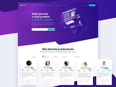 Mentedy.cz knowledge sharing platform app design illustration minimal ui user interface ux web webdesign website