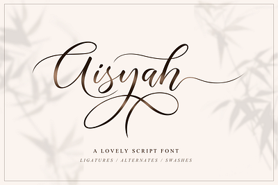 Aisyah | Lovely Script branding design fonts