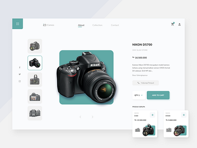 Camera Store - Exploration camera concept daily ui dailyui ecommerce ecommerce design hellodribbble image landingpage online store webdesign website design