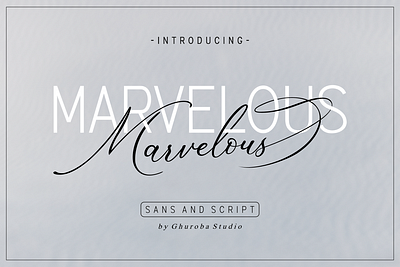 The Marvelous Font Duo branding business card design fonts invitation logo typeface typography