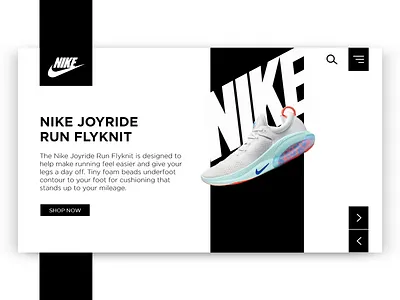Nike Concept adobe xd black white concept daily ui e commerce ecommerce editorial landing page nike nike air max shopping typography ui user experience user interface ux web website