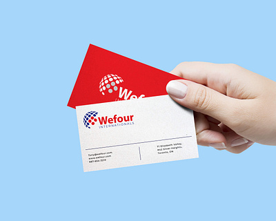 Wefour brand branding business card design creative design design graphicsdesign logo