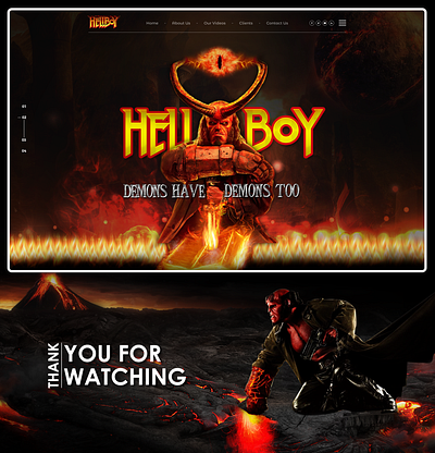 Hellboy design graphic desgin typography ui ux website