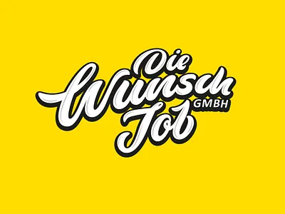 Wunschjob lettering logo script