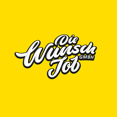Wunschjob lettering logo script